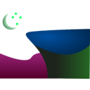 download Lua E As Estrelas clipart image with 90 hue color
