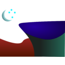 download Lua E As Estrelas clipart image with 135 hue color