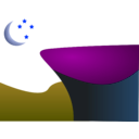 download Lua E As Estrelas clipart image with 180 hue color