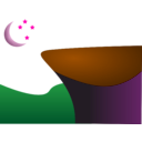 download Lua E As Estrelas clipart image with 270 hue color