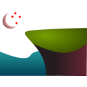 download Lua E As Estrelas clipart image with 315 hue color