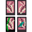 download Hanafuda Fuji April clipart image with 135 hue color