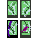 download Hanafuda Fuji April clipart image with 270 hue color