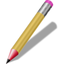 download Short Realistic Pencil clipart image with 315 hue color