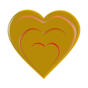 download Heart clipart image with 45 hue color