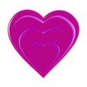 download Heart clipart image with 315 hue color