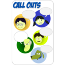 download Call Outs clipart image with 45 hue color