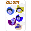 download Call Outs clipart image with 225 hue color