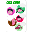 download Call Outs clipart image with 315 hue color