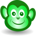 download Funny Monkey Face clipart image with 90 hue color