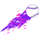 download Baseball With Flame clipart image with 270 hue color