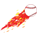 download Baseball With Flame clipart image with 0 hue color