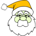 download Santa Line Art clipart image with 45 hue color