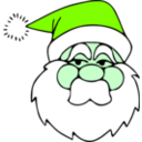 download Santa Line Art clipart image with 90 hue color