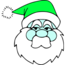 download Santa Line Art clipart image with 135 hue color