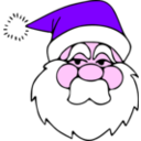 download Santa Line Art clipart image with 270 hue color