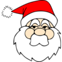 download Santa Line Art clipart image with 0 hue color