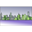 download Melbourne Skyline clipart image with 45 hue color