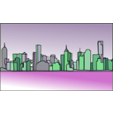 download Melbourne Skyline clipart image with 90 hue color