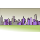 download Melbourne Skyline clipart image with 225 hue color