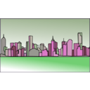 download Melbourne Skyline clipart image with 270 hue color