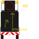 download Led Lorry Roadworks clipart image with 0 hue color