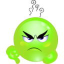 download Angry Smiley Emoticon clipart image with 45 hue color