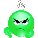 download Angry Smiley Emoticon clipart image with 90 hue color