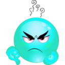 download Angry Smiley Emoticon clipart image with 135 hue color