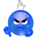 download Angry Smiley Emoticon clipart image with 180 hue color