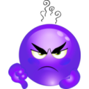 download Angry Smiley Emoticon clipart image with 225 hue color