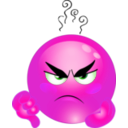 download Angry Smiley Emoticon clipart image with 270 hue color