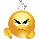 download Angry Smiley Emoticon clipart image with 0 hue color