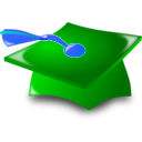 download Graduation Icon clipart image with 180 hue color