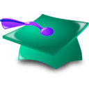 download Graduation Icon clipart image with 225 hue color