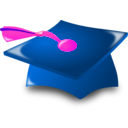 download Graduation Icon clipart image with 270 hue color