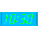 download Digital Clock clipart image with 135 hue color