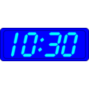 download Digital Clock clipart image with 180 hue color