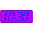 download Digital Clock clipart image with 225 hue color