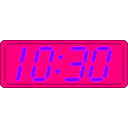 download Digital Clock clipart image with 270 hue color