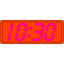 download Digital Clock clipart image with 315 hue color