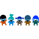 download Cartoon Kids clipart image with 180 hue color