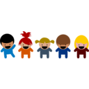 download Cartoon Kids clipart image with 0 hue color