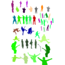 download Silhouettes clipart image with 90 hue color