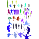 download Silhouettes clipart image with 225 hue color