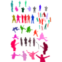 download Silhouettes clipart image with 315 hue color