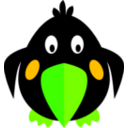 download Black Bird clipart image with 45 hue color