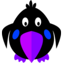 download Black Bird clipart image with 225 hue color