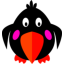 download Black Bird clipart image with 315 hue color