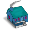 download House clipart image with 180 hue color